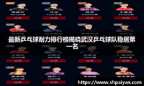 最新乒乓球耐力排行榜揭晓武汉乒乓球队稳居第一名